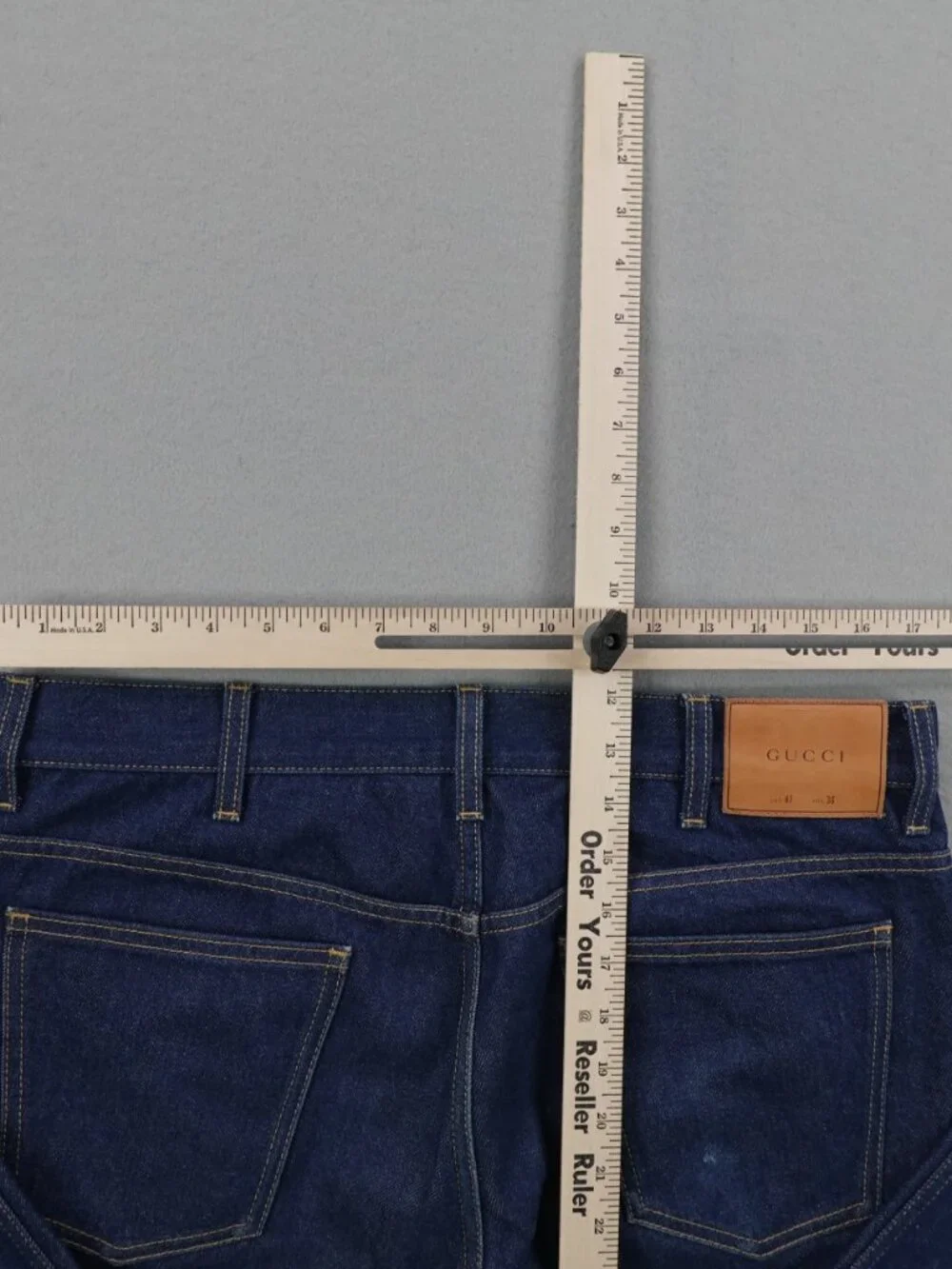 Gucci Jeans Mens 36 Blue Japanese Denim Wide Leg Straight Selvedge Fly Italy